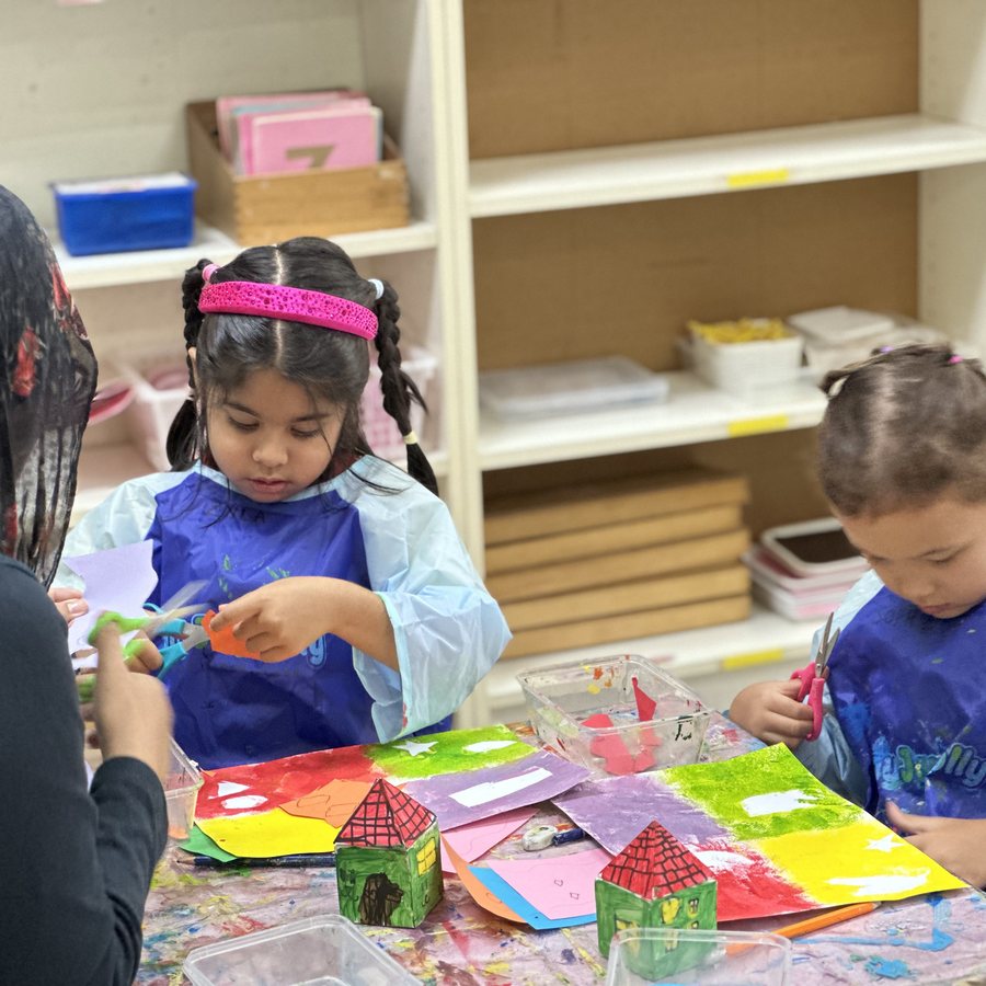 Art class teamwork